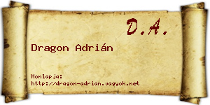Dragon Adrián névjegykártya