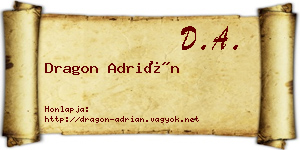 Dragon Adrián névjegykártya
