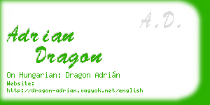 adrian dragon business card